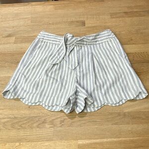Jun & Ivy Striped Blue and White Women's Shorts Size:XS